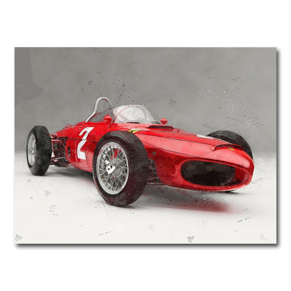 AUTO-MOCKUP WHITE | ferrari 156 | 1 Piece | Gallery Wrap Canvas | group=4x3