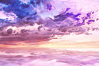 floating in a sea of clouds Wall Art