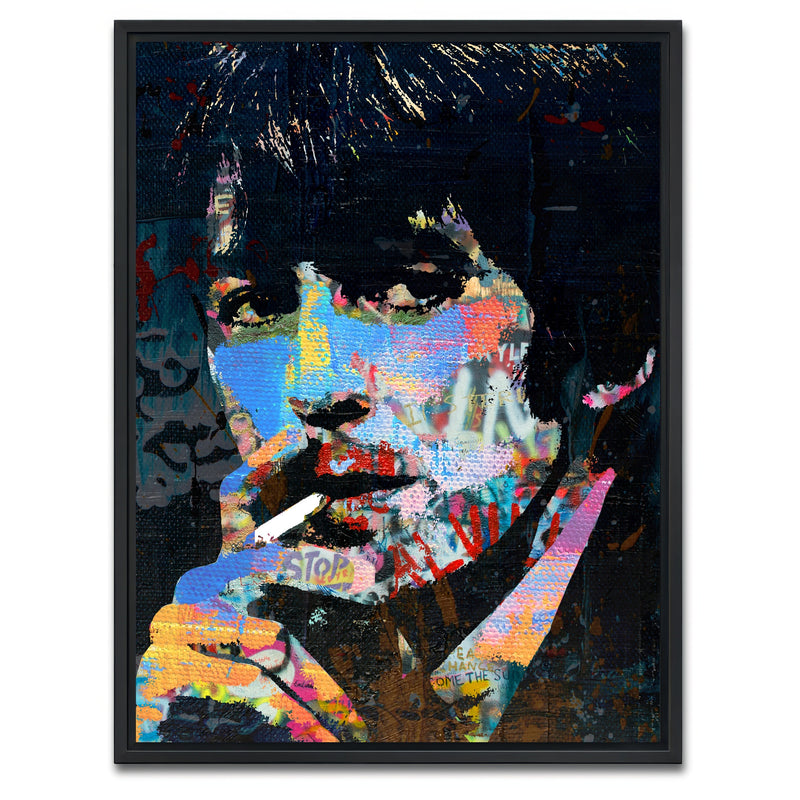 AUTO-MOCKUP WHITE | george harrison smoking | 1 Piece | Black Framed Canvas | group=3x4
