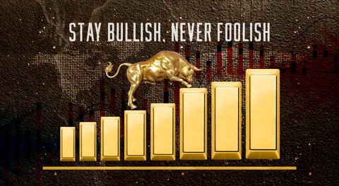 gold bull design Wall Art