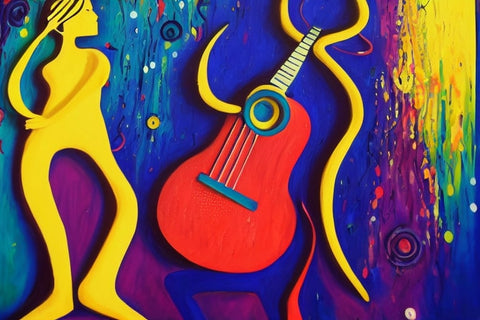 guitar art Wall Art