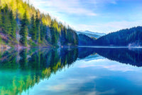 mountain lakeshore Wall Art