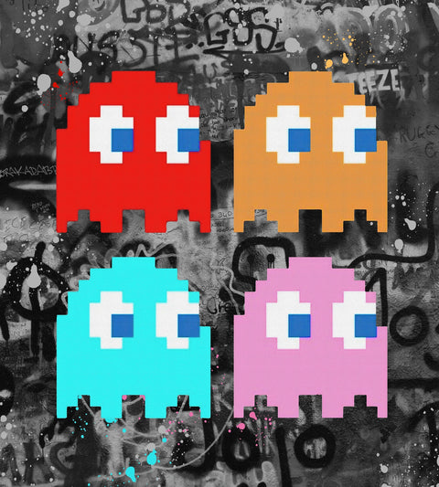 pacman ghosts Wall Art