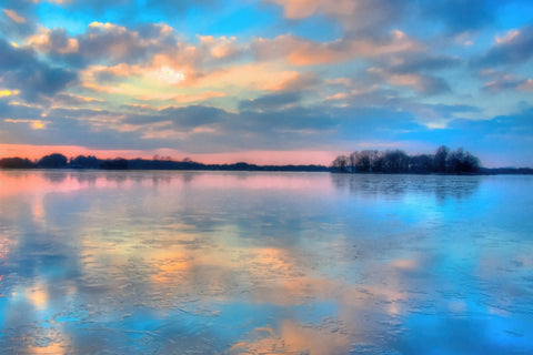 pastel clouds at sunset Wall Art