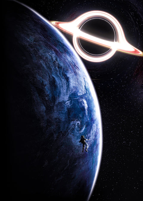 planet and black hole Wall Art