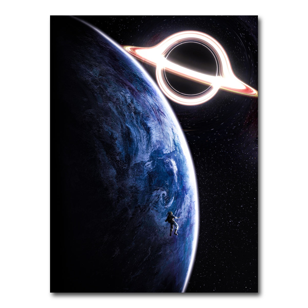 AUTO-MOCKUP WHITE | planet and black hole | 1 Piece | Gallery Wrap Canvas | group=3x4