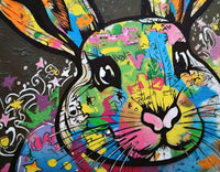 rabbit graffiti Wall Art