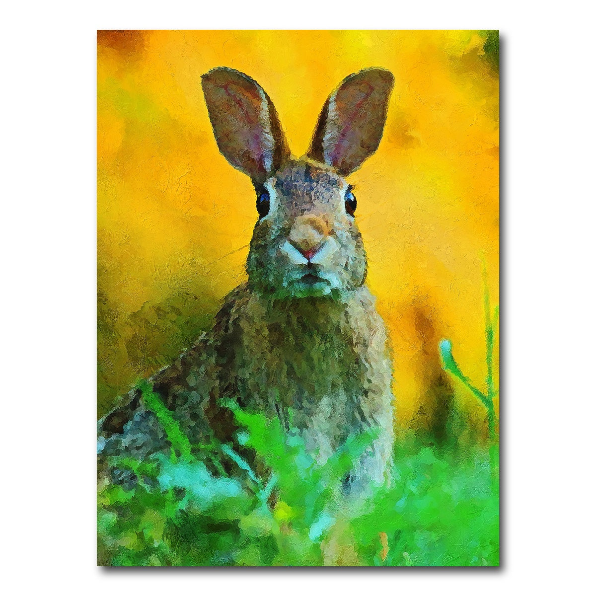 AUTO-MOCKUP WHITE | rabbit painting | 1 Piece | Gallery Wrap Canvas | group=3x4