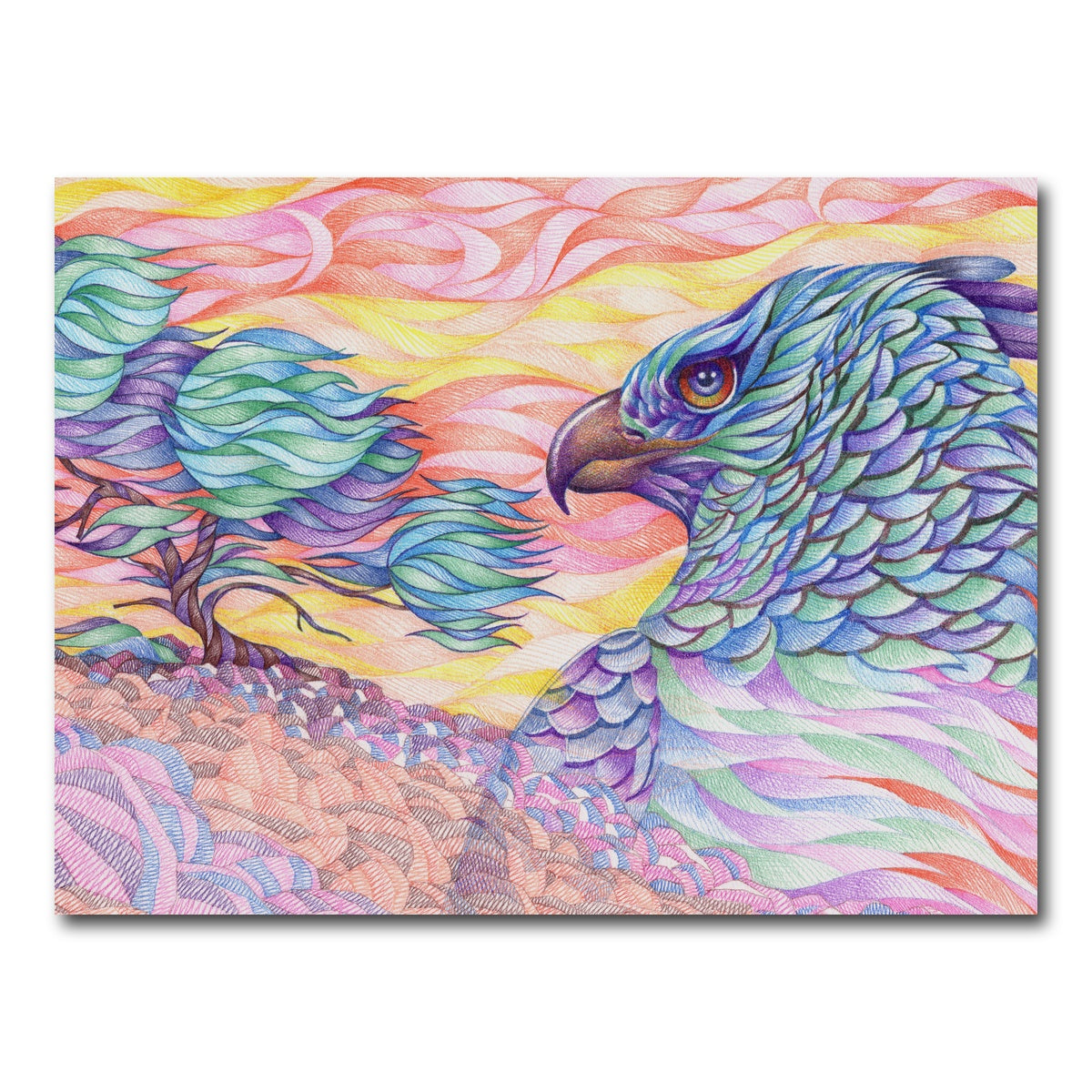 AUTO-MOCKUP WHITE | raptor's vigilance | 1 Piece | Gallery Wrap Canvas | group=4x3