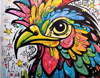 rooster graffiti Wall Art