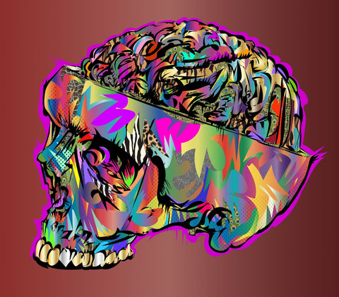skull brain Wall Art