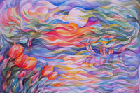sunset tulips Wall Art