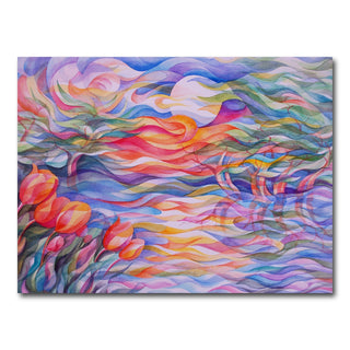 AUTO-MOCKUP WHITE | sunset tulips | 1 Piece | Gallery Wrap Canvas | group=4x3