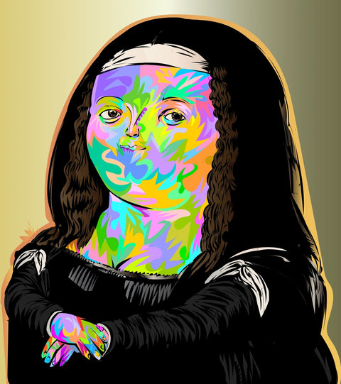 thick monalisa Wall Art