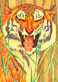 tiger's fury Wall Art